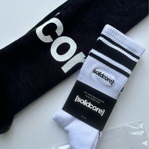 SolidCore grippy socks and SolidCore towel